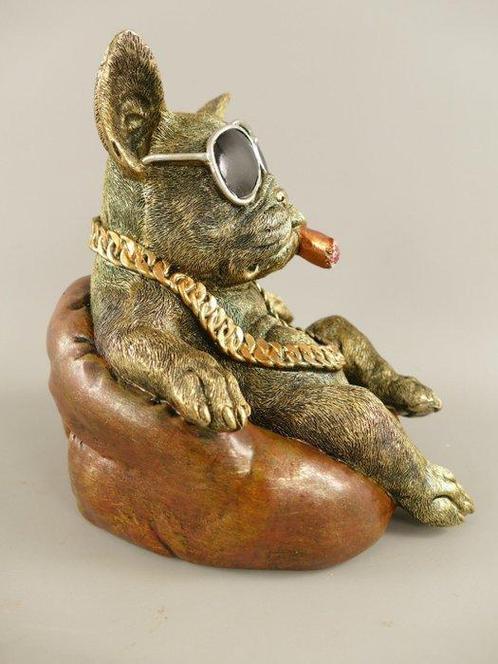 Art House - Figure - Groot steampunk beeld-BULDOG - 1 kg -, Antiek en Kunst, Curiosa en Brocante