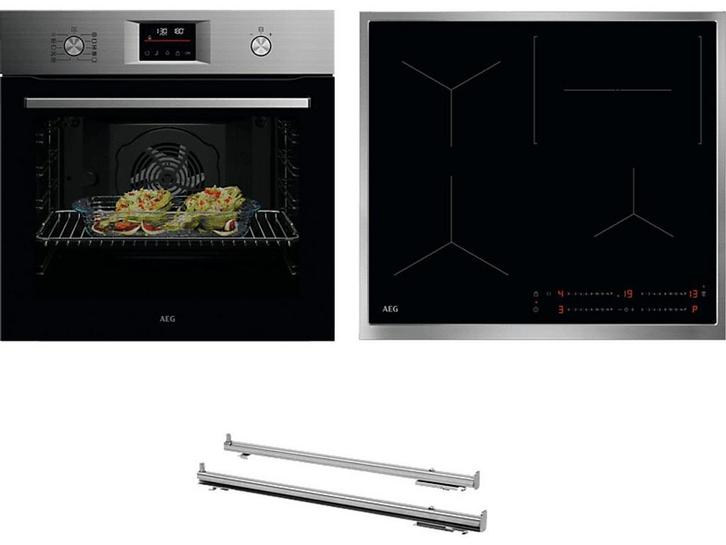 AEG MM300BSPI - Inbouwset Heteluchtoven Inductiekookplaat -, Elektronische apparatuur, Ovens, Zo goed als nieuw, Verzenden