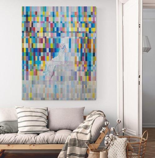 Mihai Cotiga - Between Pixels and Silence, Antiek en Kunst, Kunst | Schilderijen | Modern
