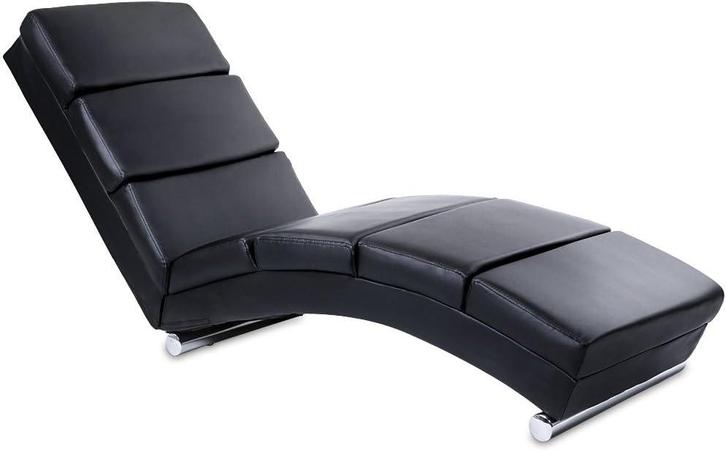 Fauteuil - Relaxstoel - Loungestoel - 154x51x73 cm - zwart -, Huis en Inrichting, Overige Huis en Inrichting, Verzenden