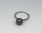 Zonder Minimumprijs - Ring Tahitische parel - Witte goud 18K, Handtassen en Accessoires, Ringen, Nieuw