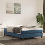 vidaXL Boxspring bed 120x200 cm fluweel donkerblauw, Verzenden