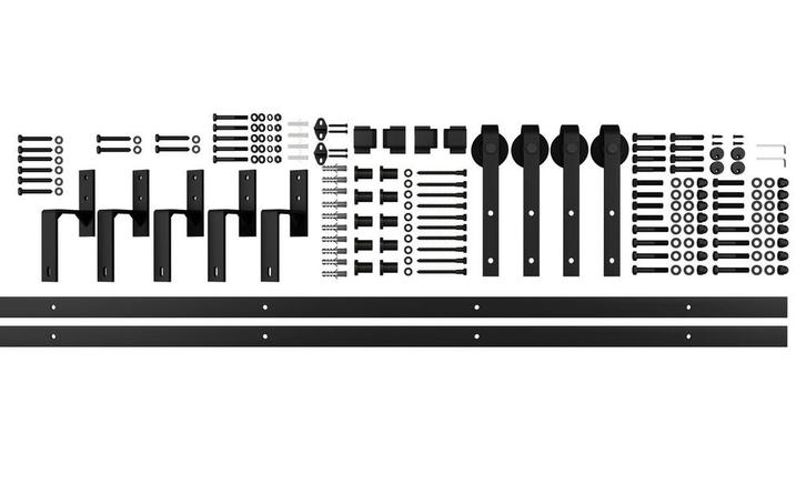 Schuifdeursysteem Dubbel - Plafond met rails, Doe-het-zelf en Bouw, Raamkozijnen en Schuifdeuren, Nieuw