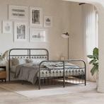 vidaXL Bedframe met hoofd- en voeteneinde metaal zwart, Huis en Inrichting, Slaapkamer | Bedden, Verzenden, Nieuw