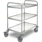 Serveerwagen | RVS | 3 Niveaus (EN600x400) | Wielen, Verzenden, Nieuw in verpakking
