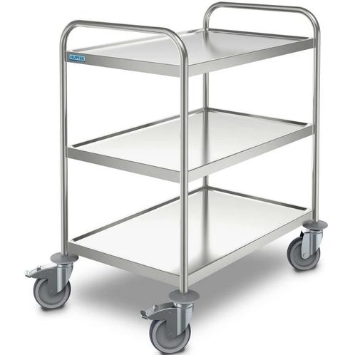 Serveerwagen | RVS | 3 Niveaus (EN600x400) | Wielen, Zakelijke goederen, Horeca | Keukenapparatuur, Nieuw in verpakking, Verzenden