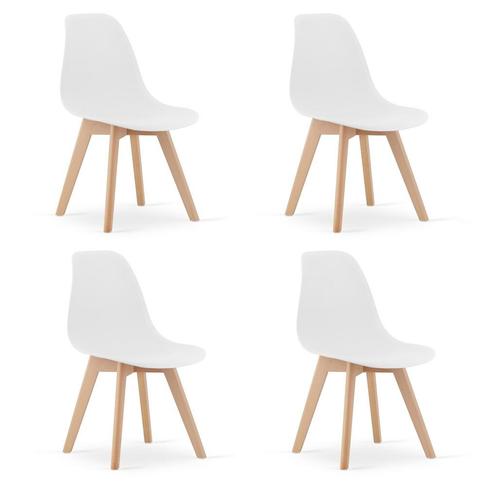 Eetkamerstoelen KITO - set van 4 eetstoelen - wit, Huis en Inrichting, Stoelen, Nieuw, Ophalen of Verzenden