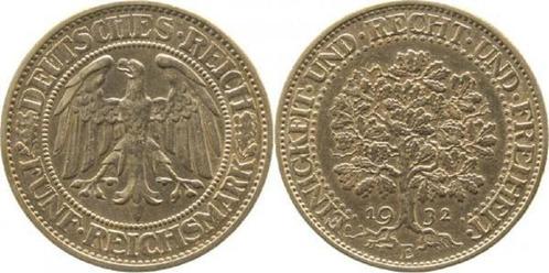Duitsland 5 Reichsmark 1932 E Eichbaum vorzueglich 33132e..., Timbres & Monnaies, Monnaies | Europe | Monnaies non-euro, Envoi