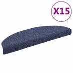vidaXL Trapmat zelfklevend 65x21x4 cm naaldvilt blauw, Verzenden, Nieuw