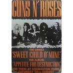 wandbord reclamebord schild Guns N Roses concertbord, Verzamelen, Verzenden, Huis en Inrichting