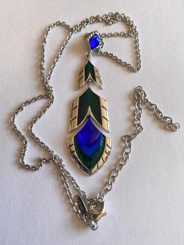 René Lalique - “Paon” - 925. Zilver, kristal, emaille -