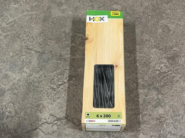 Veiling - 5x SWG Hox houtschroeven ø6x200mm 50-pack, Doe-het-zelf en Bouw, IJzerwaren en Bevestigingsmiddelen