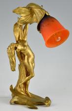 Helène Sibeud & Schneider - Lampe - Bronze doré - Femme Art