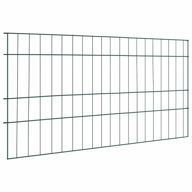 vidaXL Vijverhekset 5 pcs Groen 100 x 50 cm Staal, Tuin en Terras, Tuinhekken en Hekwerk, Nieuw, Verzenden