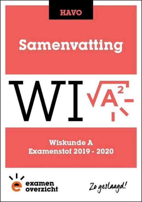 ExamenOverzicht - Samenvatting Wiskunde A HAVO 9789492981349, Boeken, Schoolboeken, Gelezen, Verzenden