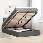 vidaXL Bed met matras 120x190 cm stof donkergrijs, Verzenden, Nieuw
