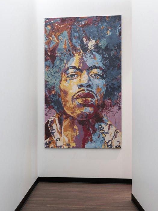 AA020 - Arazzo tribuut aan Jimi Hendrix - Wandtapijt - 125, Antiek en Kunst, Antiek | Tapijten, Tafelkleden en Textiel
