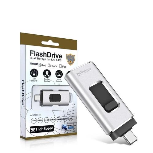DrPhone EasyDrive - 64GB - 4 In 1 Flashdrive - OTG USB 3.0 +, Informatique & Logiciels, Clés USB, Envoi