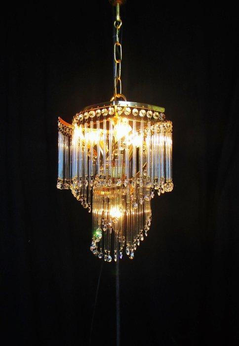 Plafondlamp - Messing, Kristal, Antiek en Kunst, Curiosa en Brocante
