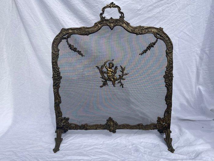 Openhaard accessoire - Brons - Brandmuur Rocaille, Antiek en Kunst, Curiosa en Brocante