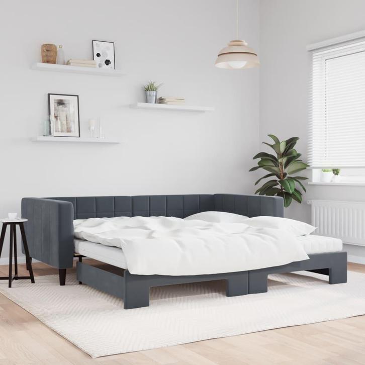 vidaXL Slaapbank onderschuifbed matrassen 100x200cm, Huis en Inrichting, Slaapkamer | Bedden, Nieuw, Verzenden