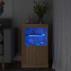 vidaXL Bijzetkast met LED-verlichting bewerkt hout sonoma, Huis en Inrichting, Verzenden, Nieuw