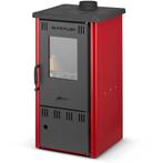 Houtkachel - energielabel A - 6,5 kW - rood, Maison & Meubles, Ophalen of Verzenden
