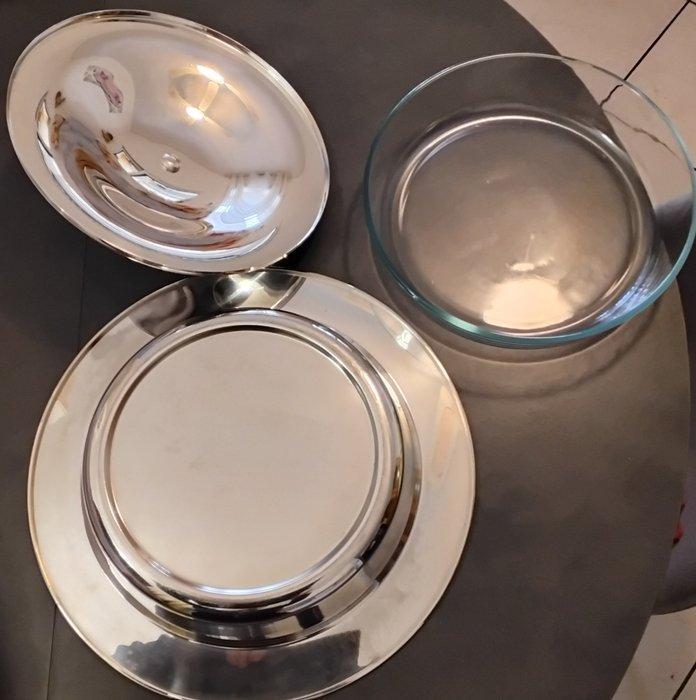 Serveerschaal (2) - Metaal - Plateau, serveerschaal, Antiek en Kunst, Antiek | Keukengerei