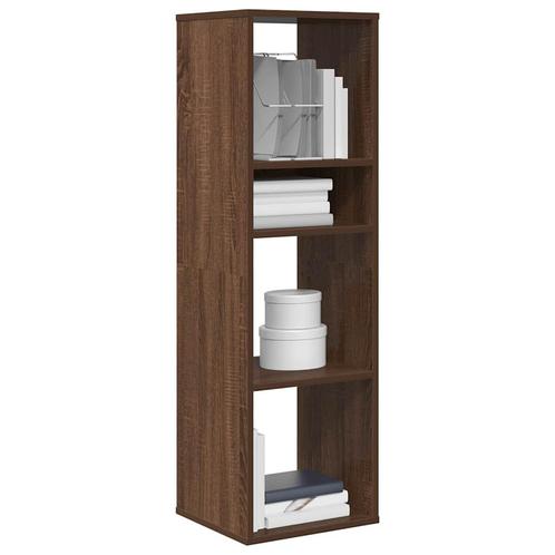 vidaXL Boekenkast 34x31x112 cm bewerkt hout bruin eikenkleur, Huis en Inrichting, Kasten | Boekenkasten, Nieuw, Verzenden