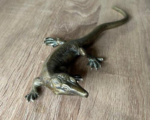 sculptuur, Lézard en bronze patiner - Brons, Antiek en Kunst, Curiosa en Brocante