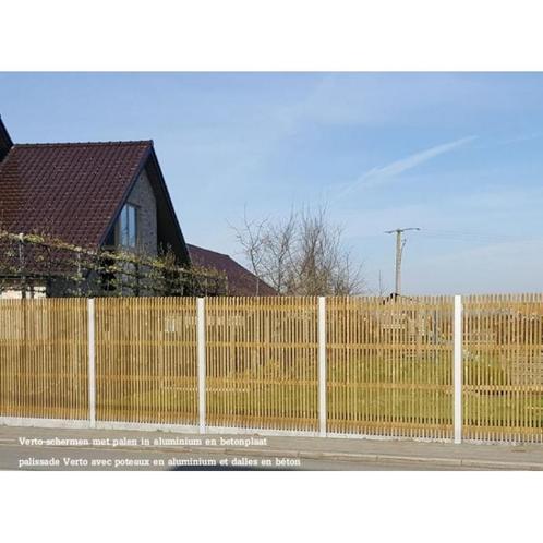 Tuinscherm in hout - verto - b 180 x h 180, Tuin en Terras, Tuinhekken en Hekwerk