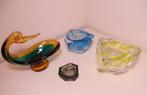Val Saint Lambert, Murano - Asbak (4) - Kristal, Glas - Set