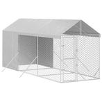 Hondenkennel met dak 2x6x2,5 m gegalvaniseerd staal, Dieren en Toebehoren, Hondenhokken, Verzenden, Nieuw