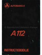 1970 AUTOBIANCHI A112 INSTRUCTIEBOEKJE NEDERLANDS