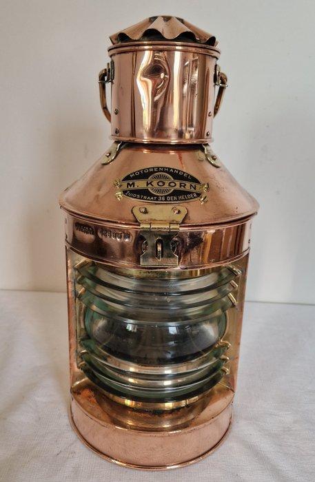 Ships lamp - Glas, Koper, Messing, Antiek en Kunst, Curiosa en Brocante