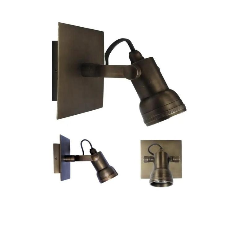 Spots opbouw Opbouwspot Indigo Mini Antiek Messing, Huis en Inrichting, Lampen | Overige, Verzenden