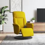 vidaXL Massagestoel verstelbaar met voetensteun fluweel geel, Huis en Inrichting, Fauteuils, Verzenden, Nieuw