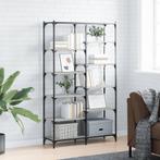 vidaXL Boekenrek 100x32x170 cm bewerkt hout en ijzer grijs, Huis en Inrichting, Verzenden, Nieuw