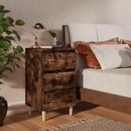 vidaXL Nachtkastjes 2 st met houten poten 40x35x69 cm, Huis en Inrichting, Slaapkamer | Nachtkastjes, Nieuw, Verzenden