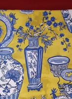 300x280 cm! Exclusieve stof Art Deco met draken en Bonsai -