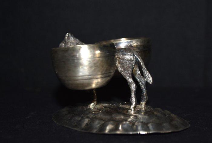 Zoutvat - .800 zilver, Antiek en Kunst, Antiek | Zilver en Goud