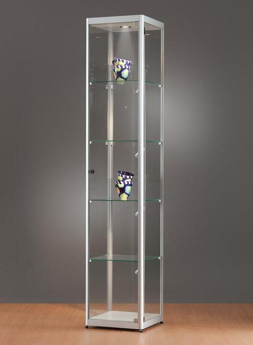 *TIP*  Luxe vitrinekast aluminium 40 cm met LED-verlichting, Articles professionnels, Aménagement de Bureau & Magasin | Commerce & Inventaire