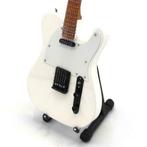 Miniatuur Fender Telecaster gitaar met gratis standaard, Beeldje, Replica of Model, Verzenden