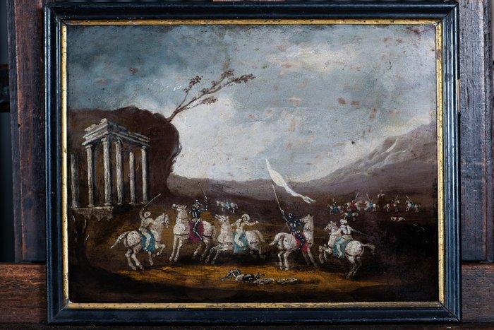 Italiaanse School (XVI-XVII) - Mediterrane Veldslag - NO, Antiek en Kunst, Kunst | Schilderijen | Klassiek