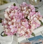 Hortensia hydrangea bundel mauve creme zijdenbloem 6 takken, Nieuw