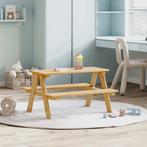 vidaXL Kindertafel met banken 90x79,5x50 cm massief hout, Huis en Inrichting, Verzenden, Nieuw