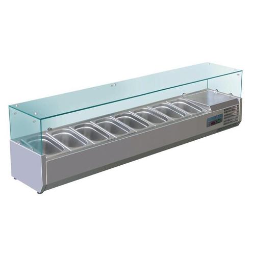 Opzetkoelvitrine | 8x 1/4 GN | +2°C/+8°C |, Zakelijke goederen, Horeca | Keukenapparatuur, Nieuw in verpakking, Verzenden