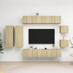 vidaXL 8-delige Tv-meubelset bewerkt hout sonoma, Huis en Inrichting, Verzenden, Nieuw