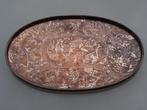 Schaal - Chinees brons met zilveren inlegblad, Antiquités & Art