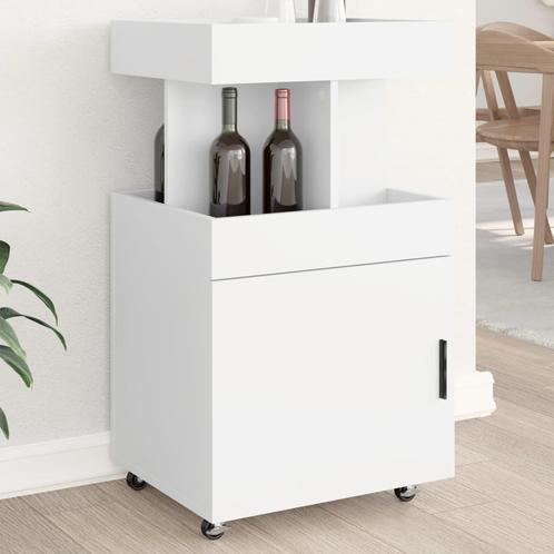 vidaXL Chariot de bar blanc 50x41x89 cm bois, Maison & Meubles, Armoires | Dressoirs, Neuf, Envoi